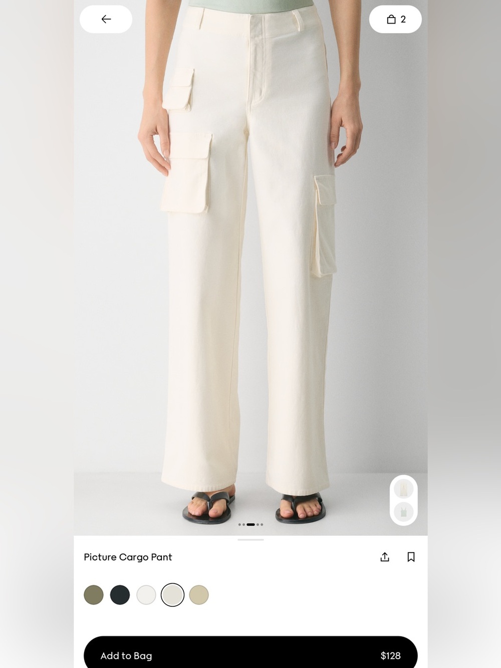 Aritzia Picture Cargo Pant - Cream Cargo Pants